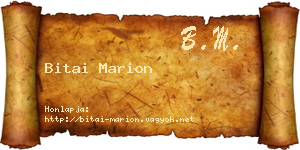 Bitai Marion névjegykártya